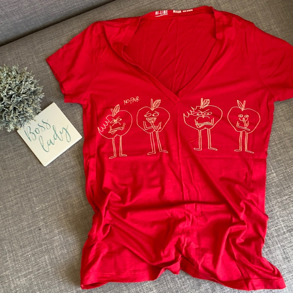 Madewell hi-line super soft apple novelty tee, M